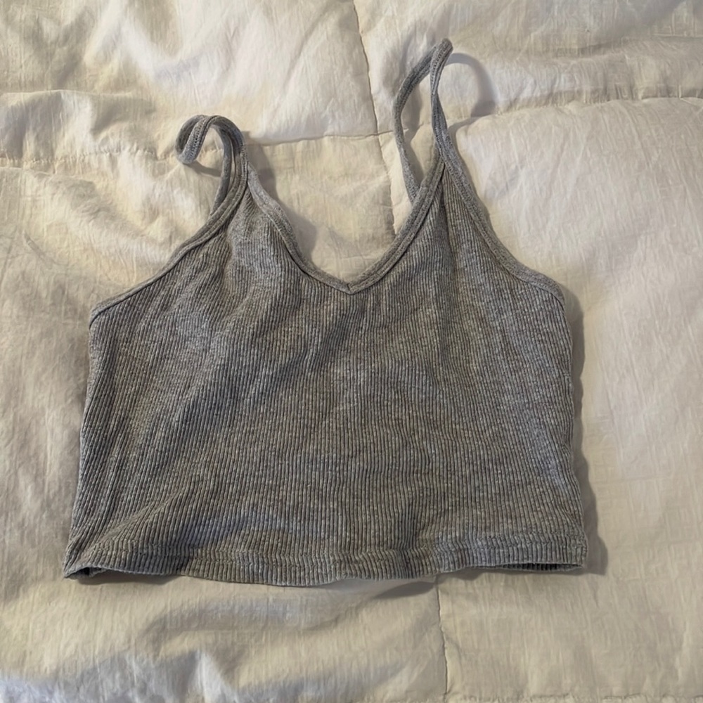 TNA Grey Cropped Tank